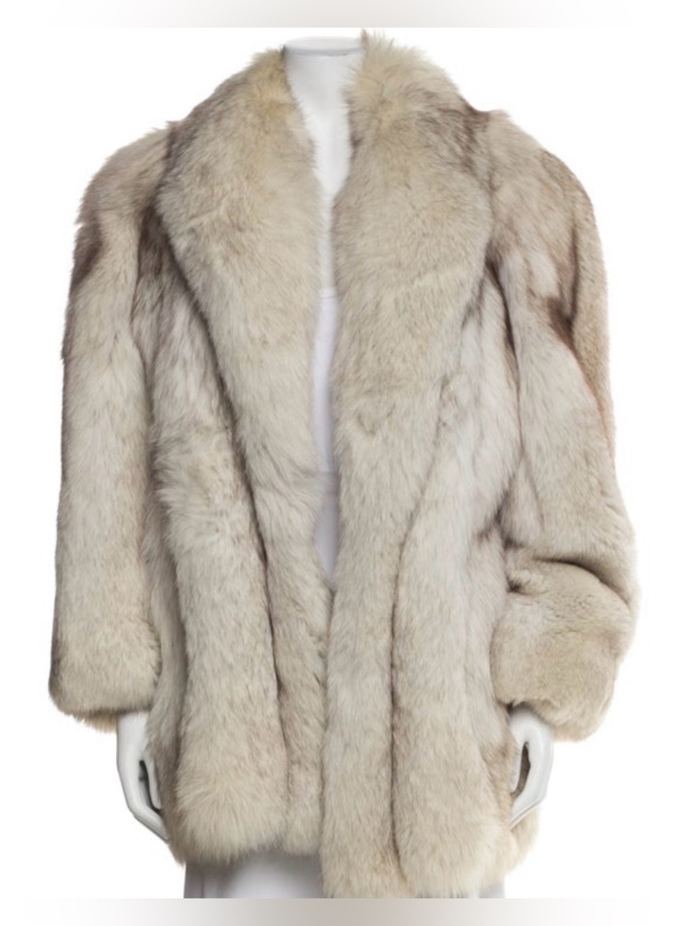 Luxurious M.Jacques blue fox fur coat jacket